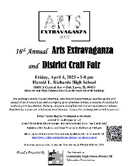 Arts Extravaganza 2025 flyer